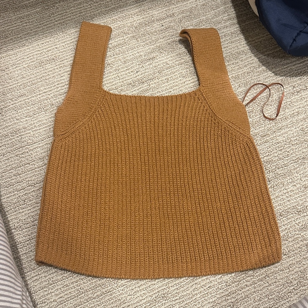 Vince Camel Knit Sleeveless Top